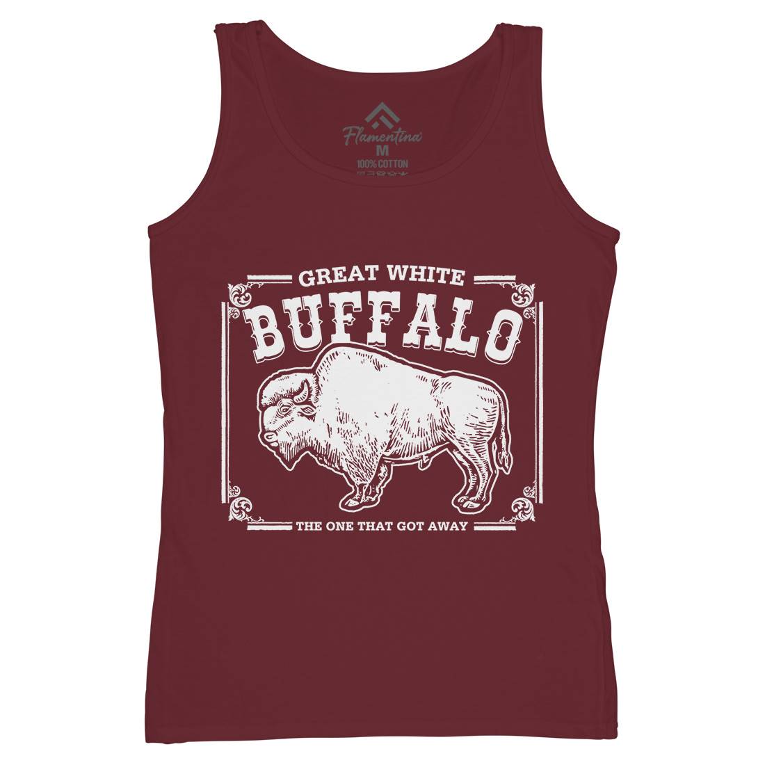 Great White Buffalo Womens Organic Tank Top Vest Animals D110