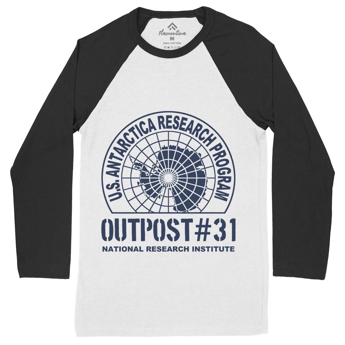 Outpost 31 Mens Long Sleeve Baseball T-Shirt Horror D111