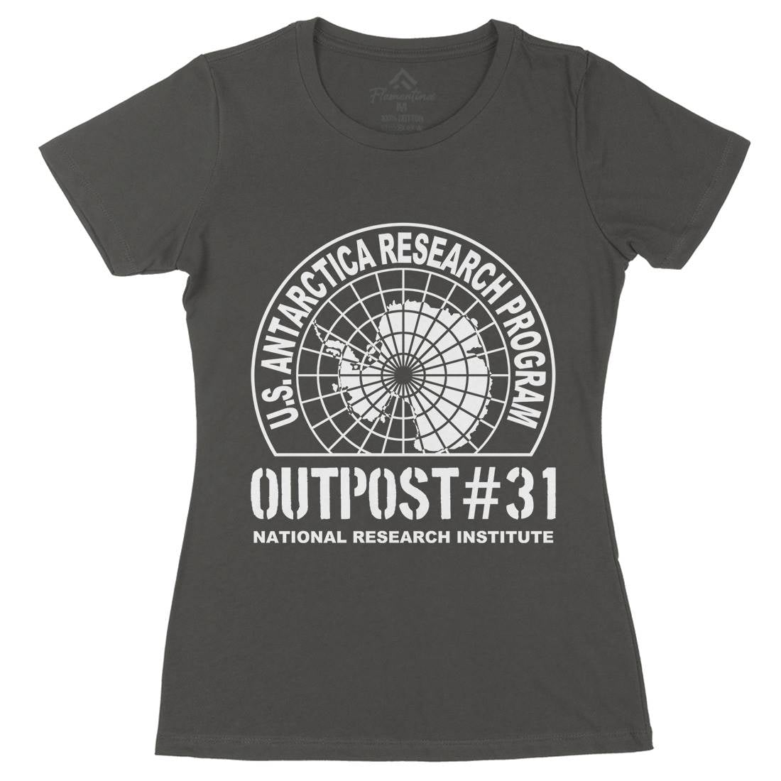 Outpost 31 Womens Organic Crew Neck T-Shirt Horror D111