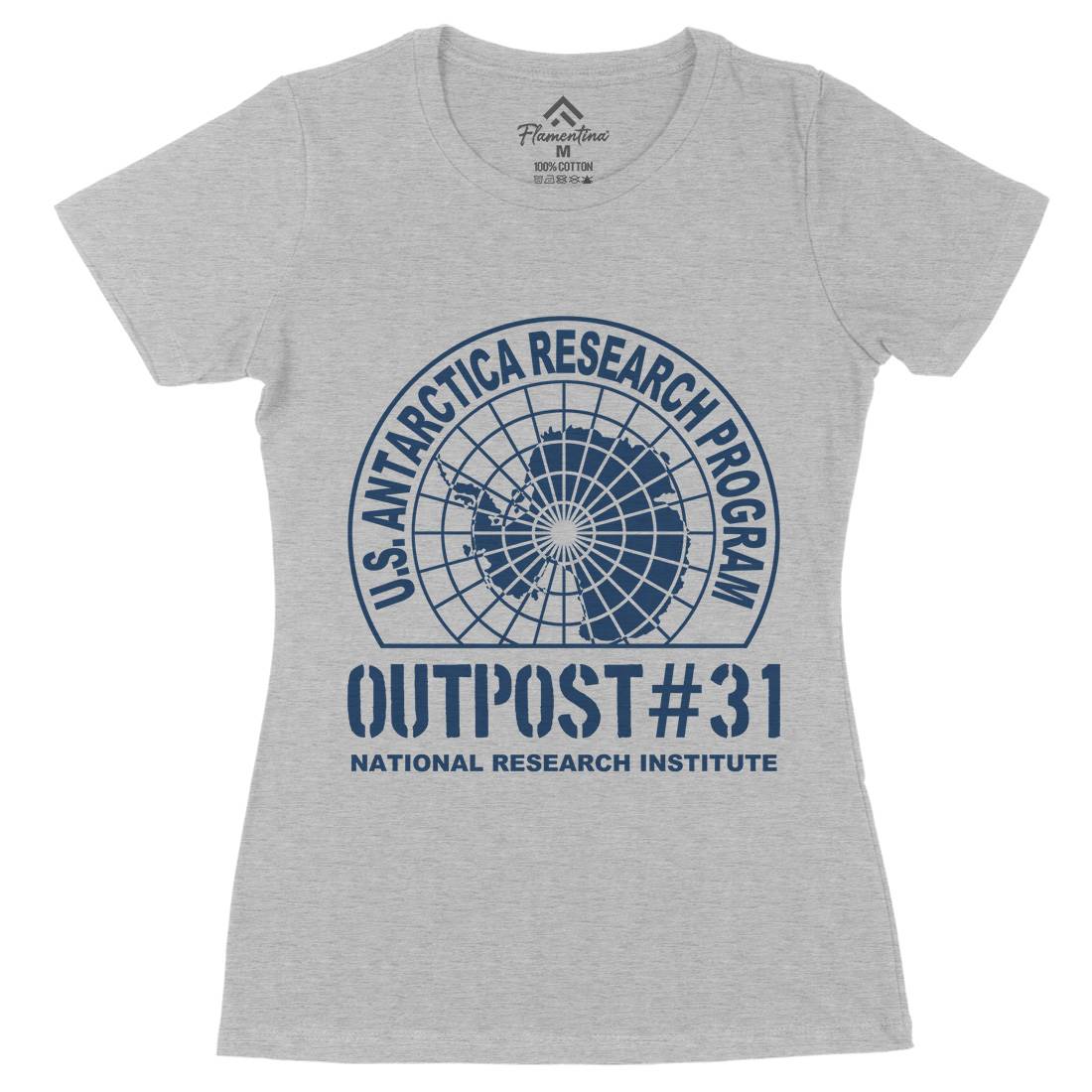 Outpost 31 Womens Organic Crew Neck T-Shirt Horror D111