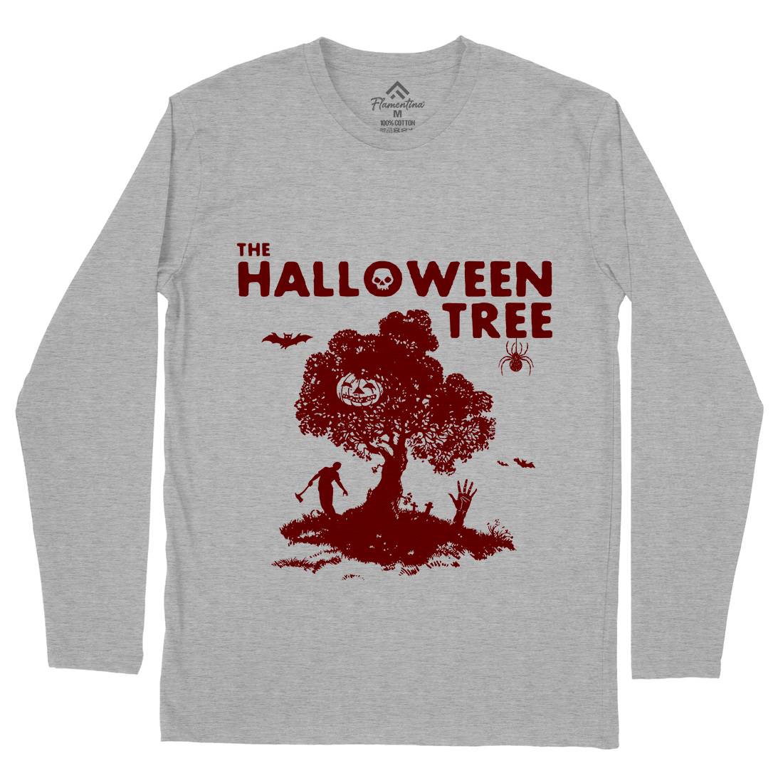 Halloween Tree Mens Long Sleeve T-Shirt Horror D112