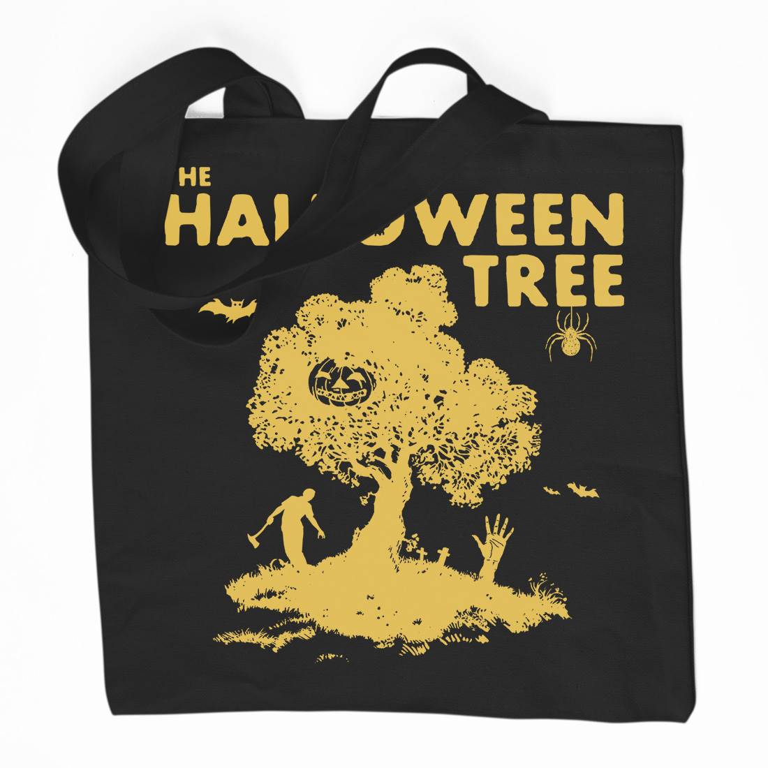 Halloween Tree Organic Premium Cotton Tote Bag Horror D112