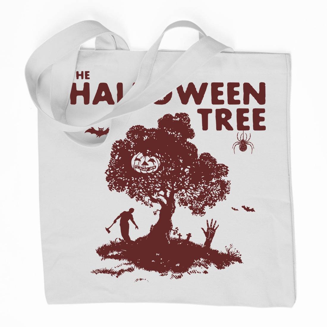 Halloween Tree Organic Premium Cotton Tote Bag Horror D112