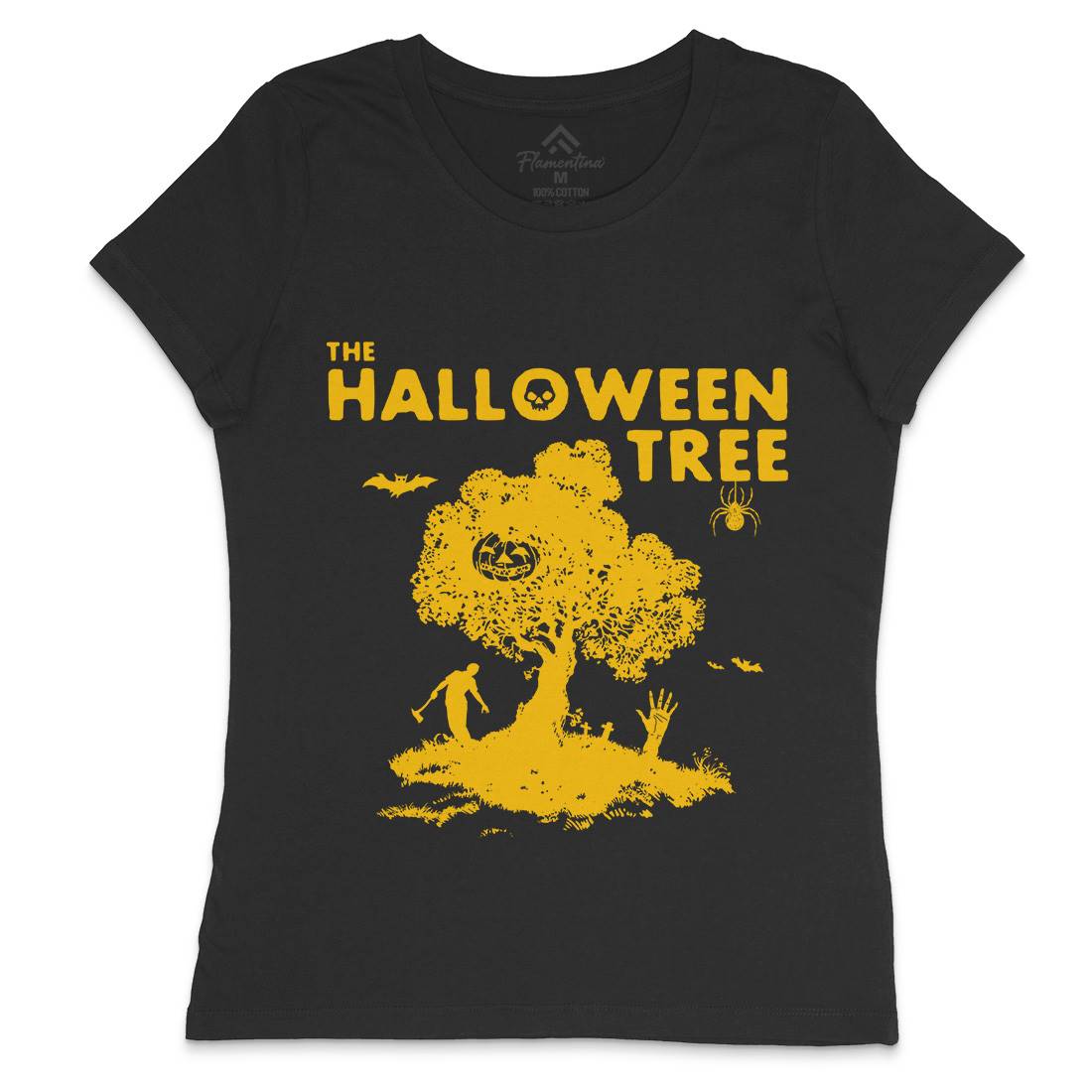 Halloween Tree Womens Crew Neck T-Shirt Horror D112