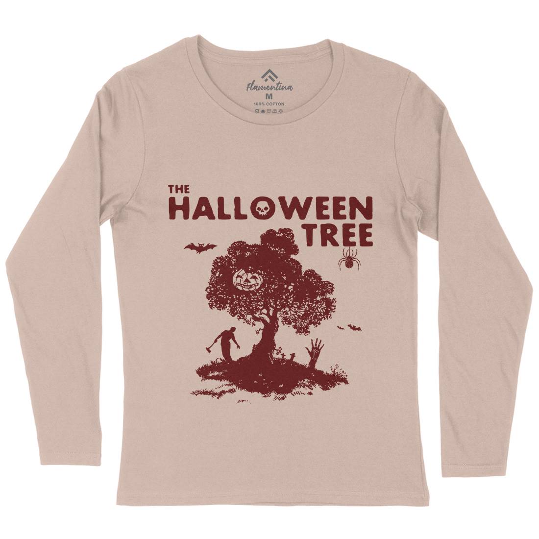 Halloween Tree Womens Long Sleeve T-Shirt Horror D112