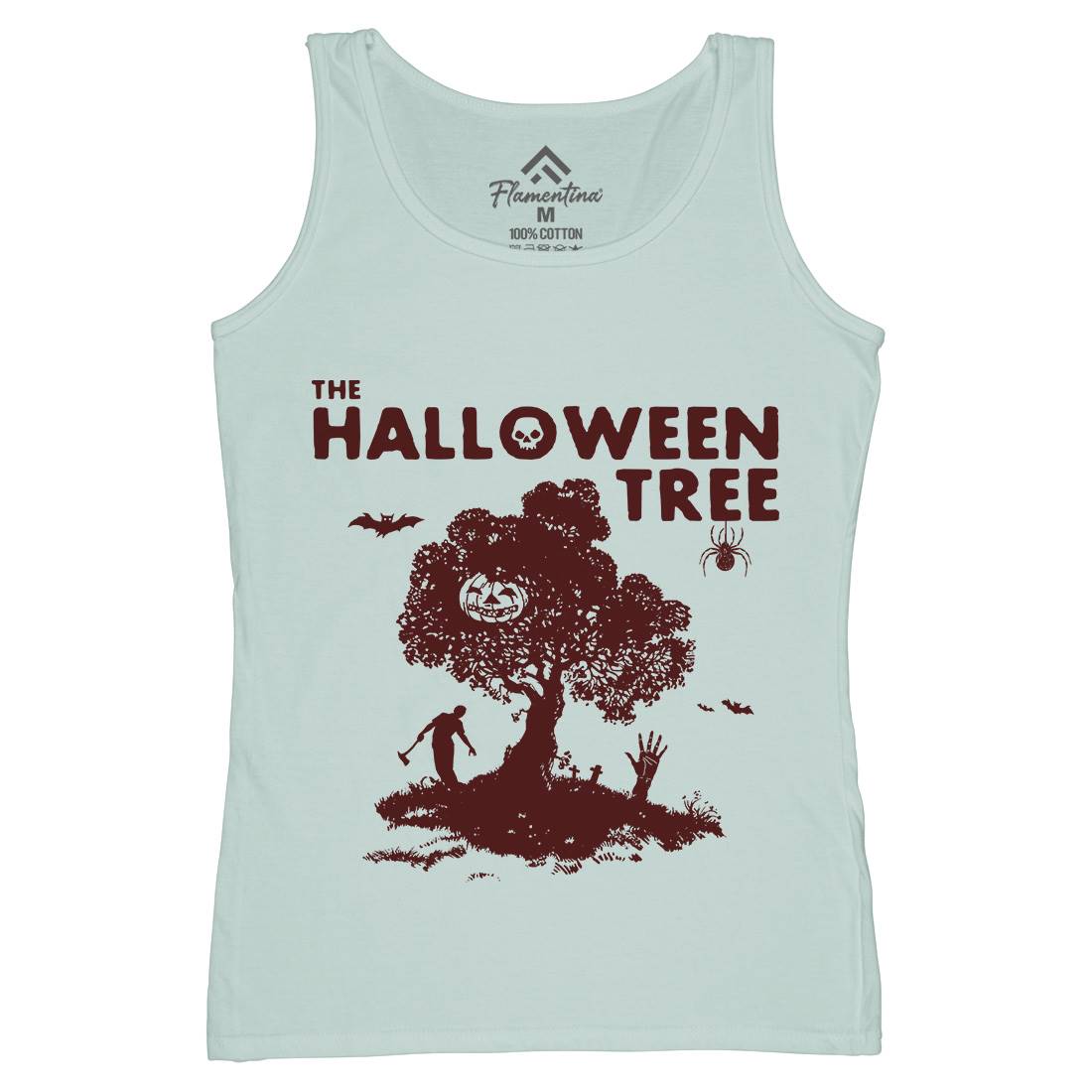 Halloween Tree Womens Organic Tank Top Vest Horror D112
