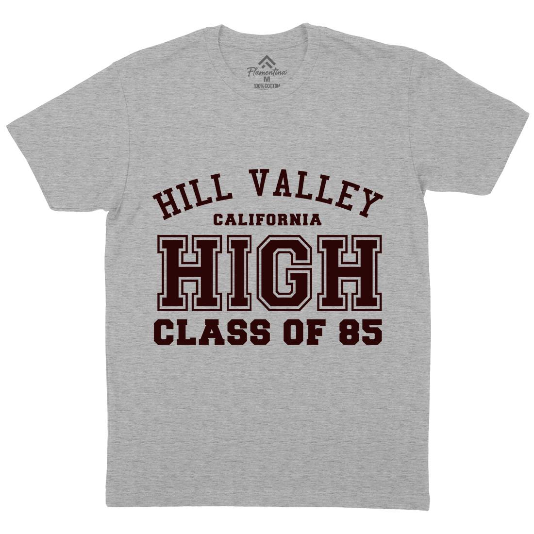 Hill Valley Mens Organic Crew Neck T-Shirt Space D113