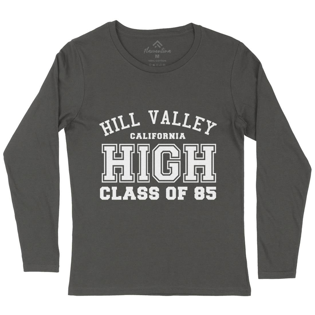 Hill Valley Womens Long Sleeve T-Shirt Space D113