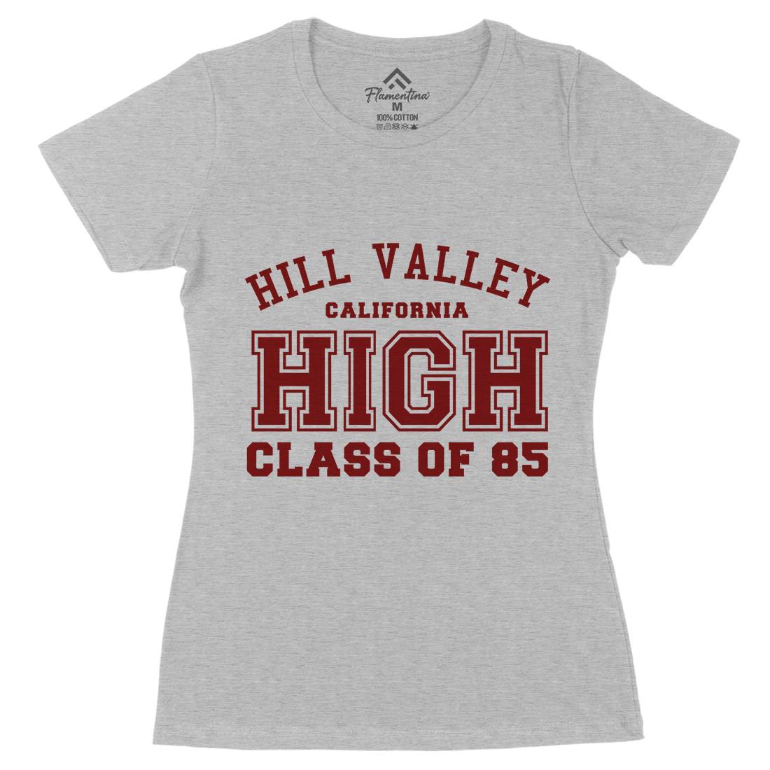Hill Valley Womens Organic Crew Neck T-Shirt Space D113