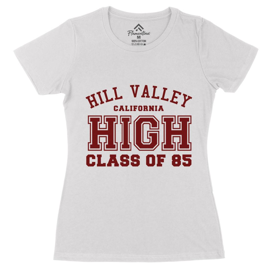 Hill Valley Womens Organic Crew Neck T-Shirt Space D113