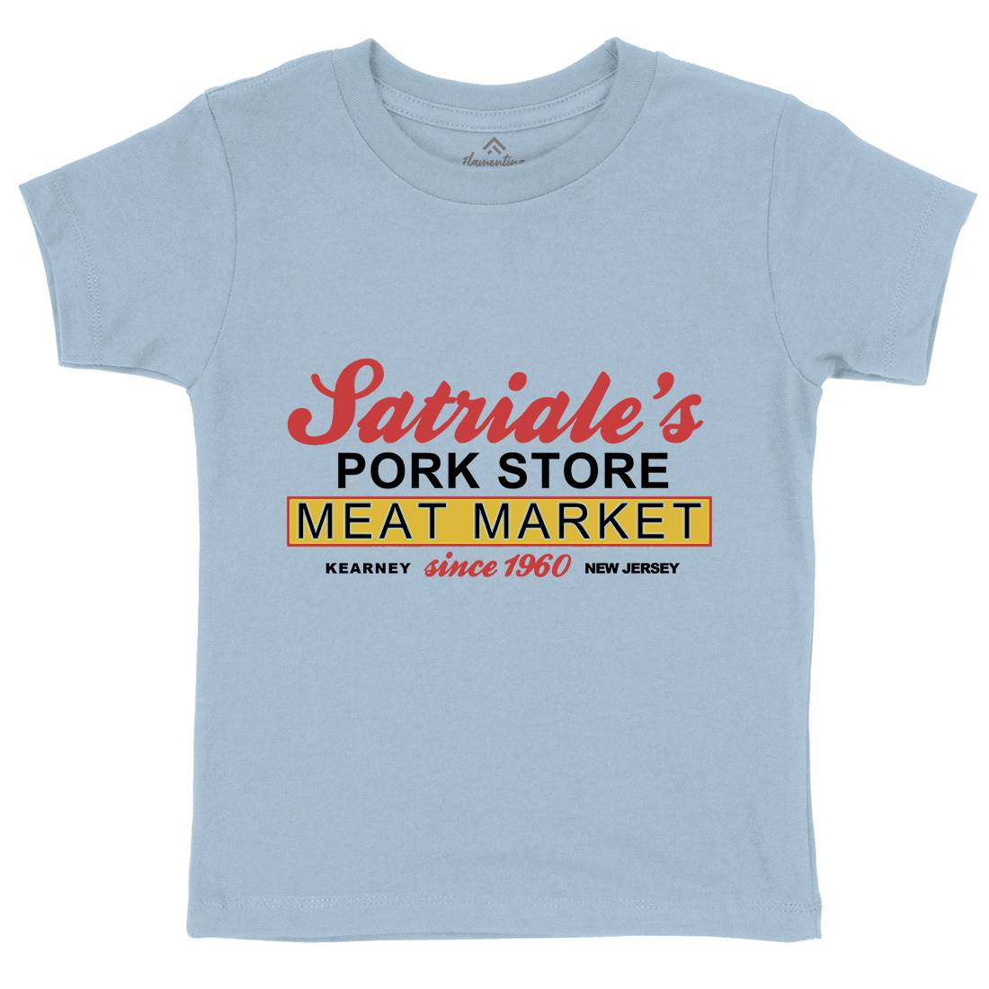 Satriale Meat Store Kids Crew Neck T-Shirt Food D115