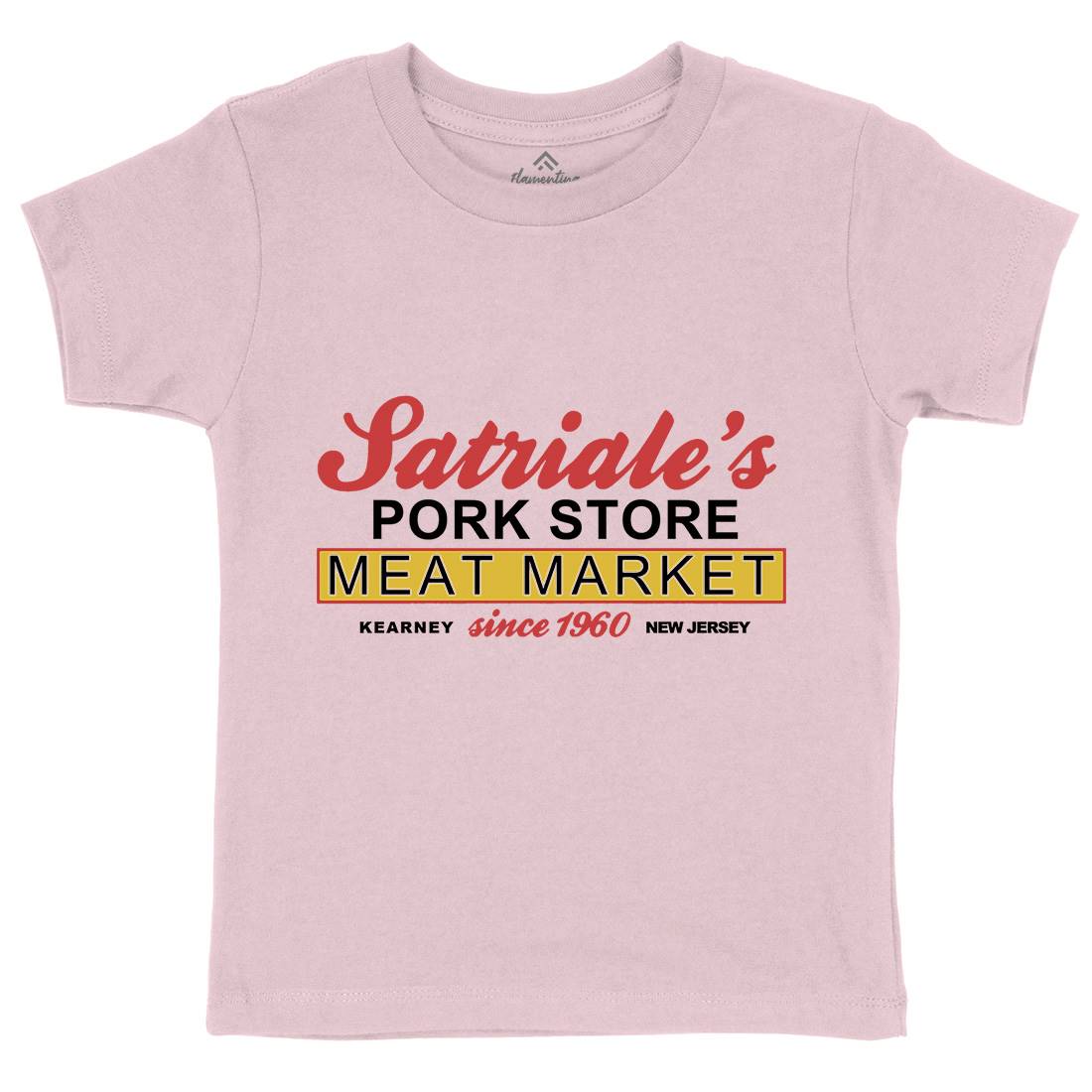 Satriale Meat Store Kids Crew Neck T-Shirt Food D115