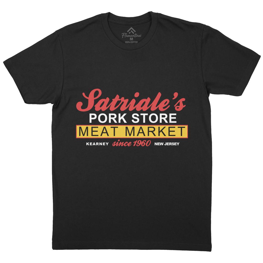 Satriale Meat Store Mens Crew Neck T-Shirt Food D115