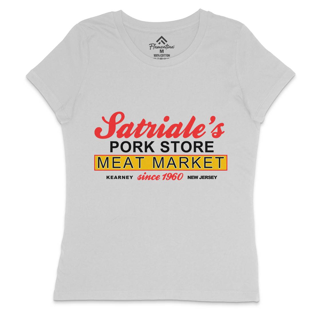 Satriale Meat Store Womens Crew Neck T-Shirt Food D115