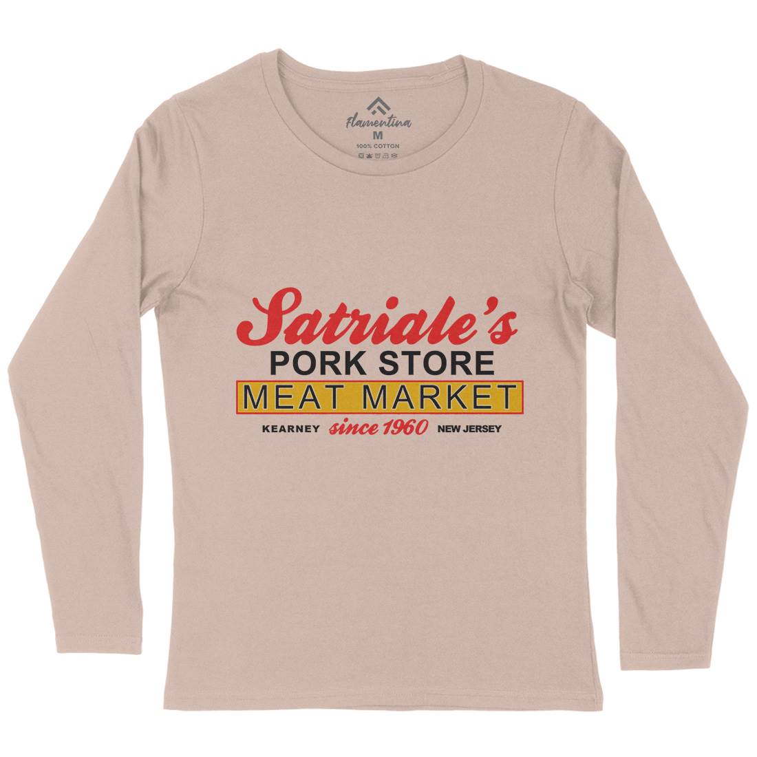 Satriale Meat Store Womens Long Sleeve T-Shirt Food D115