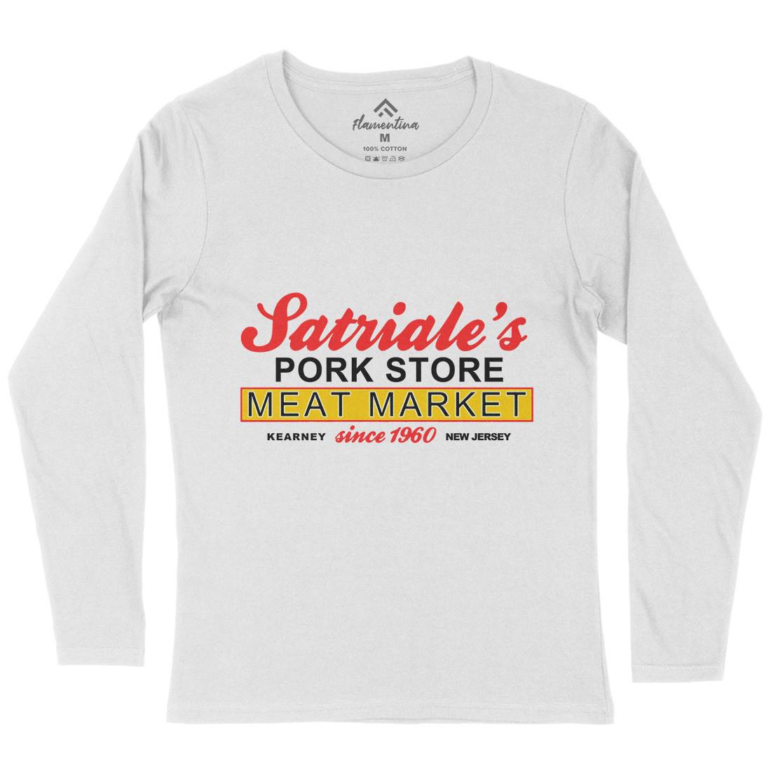 Satriale Meat Store Womens Long Sleeve T-Shirt Food D115