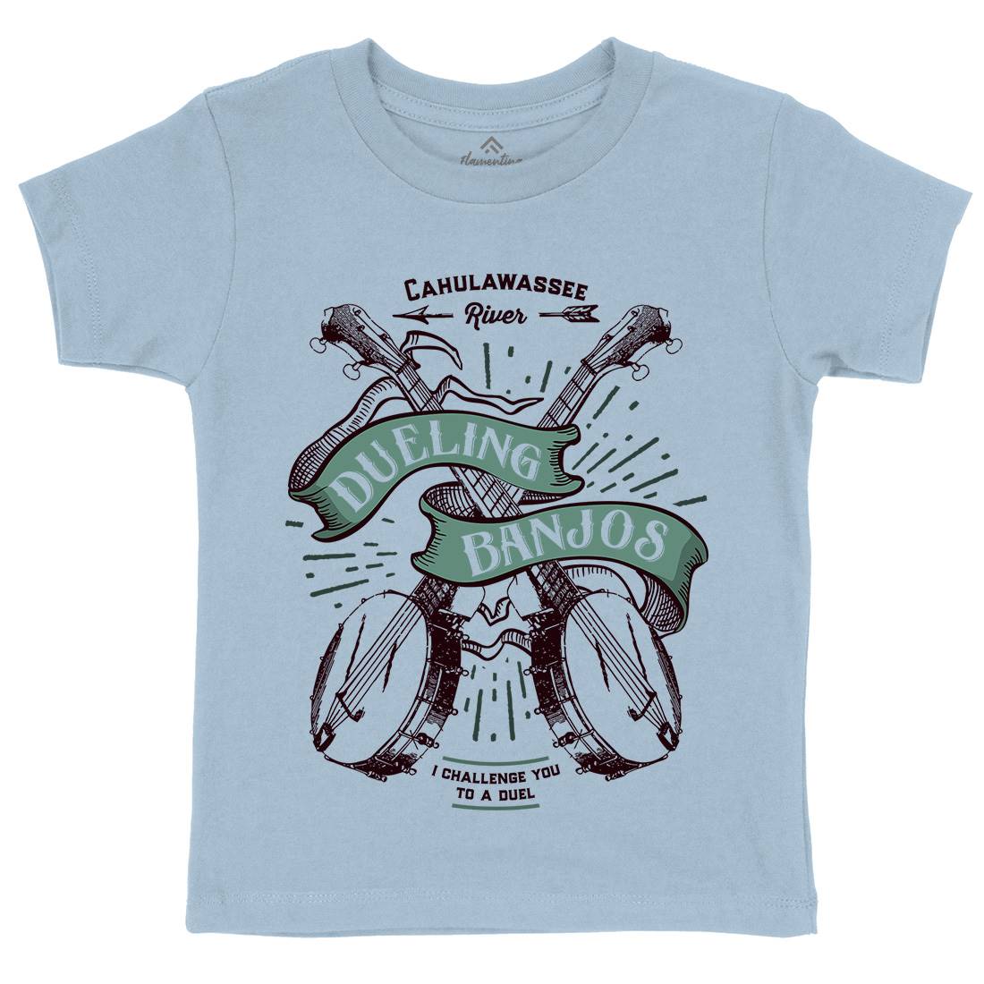 Dueling Banjos Kids Crew Neck T-Shirt Horror D116