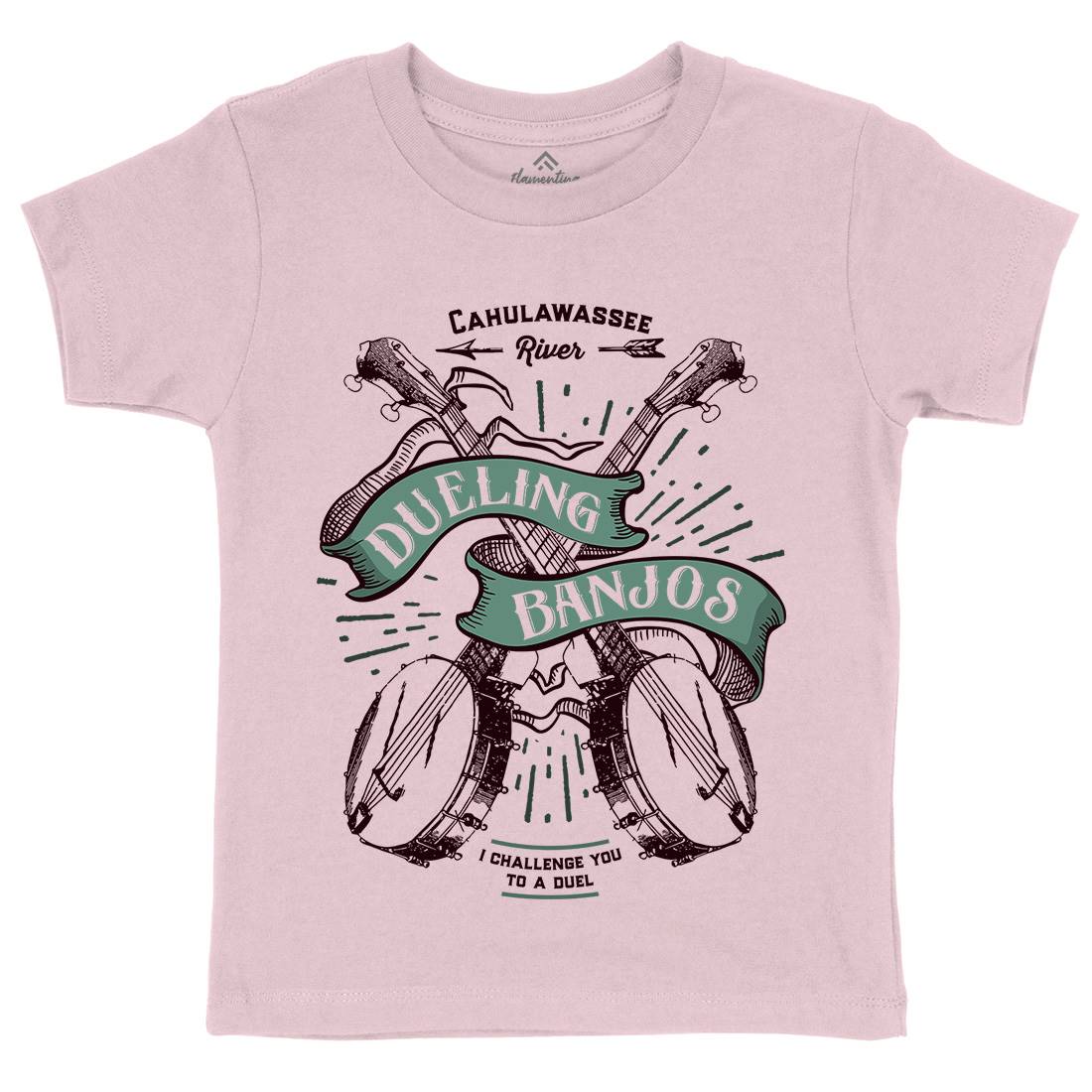 Dueling Banjos Kids Organic Crew Neck T-Shirt Horror D116