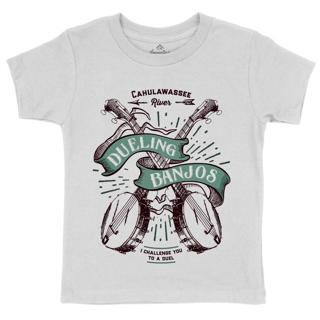 Dueling Banjos Kids Organic Crew Neck T-Shirt Horror D116