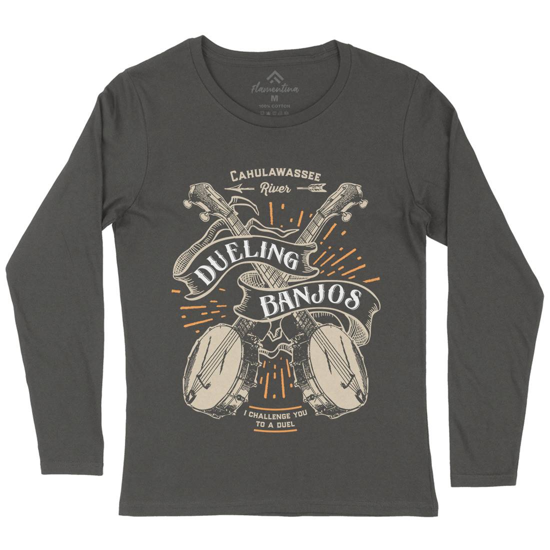 Dueling Banjos Womens Long Sleeve T-Shirt Horror D116
