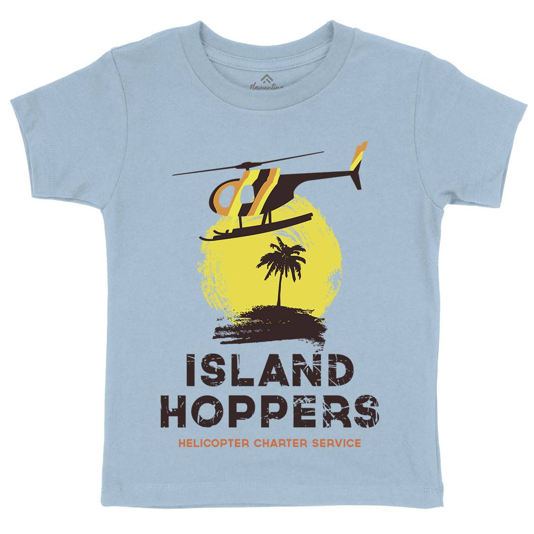 Island Hoppers Kids Organic Crew Neck T-Shirt Vehicles D117