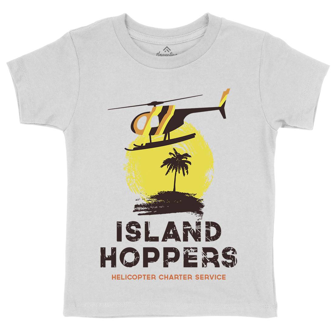 Island Hoppers Kids Organic Crew Neck T-Shirt Vehicles D117