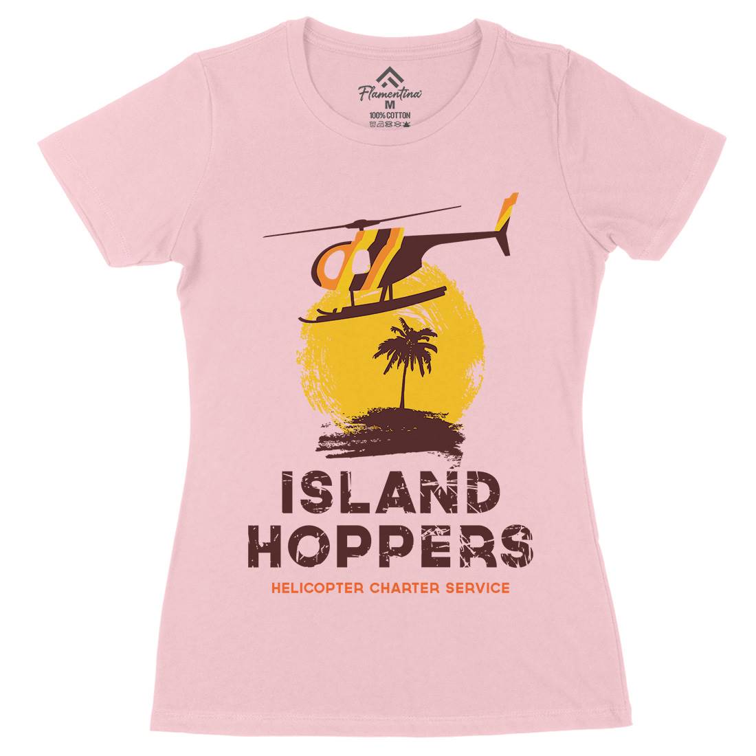Island Hoppers Womens Organic Crew Neck T-Shirt Vehicles D117