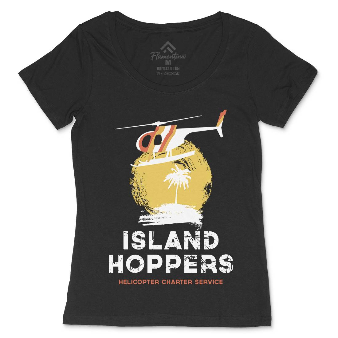 Island Hoppers Womens Scoop Neck T-Shirt Vehicles D117