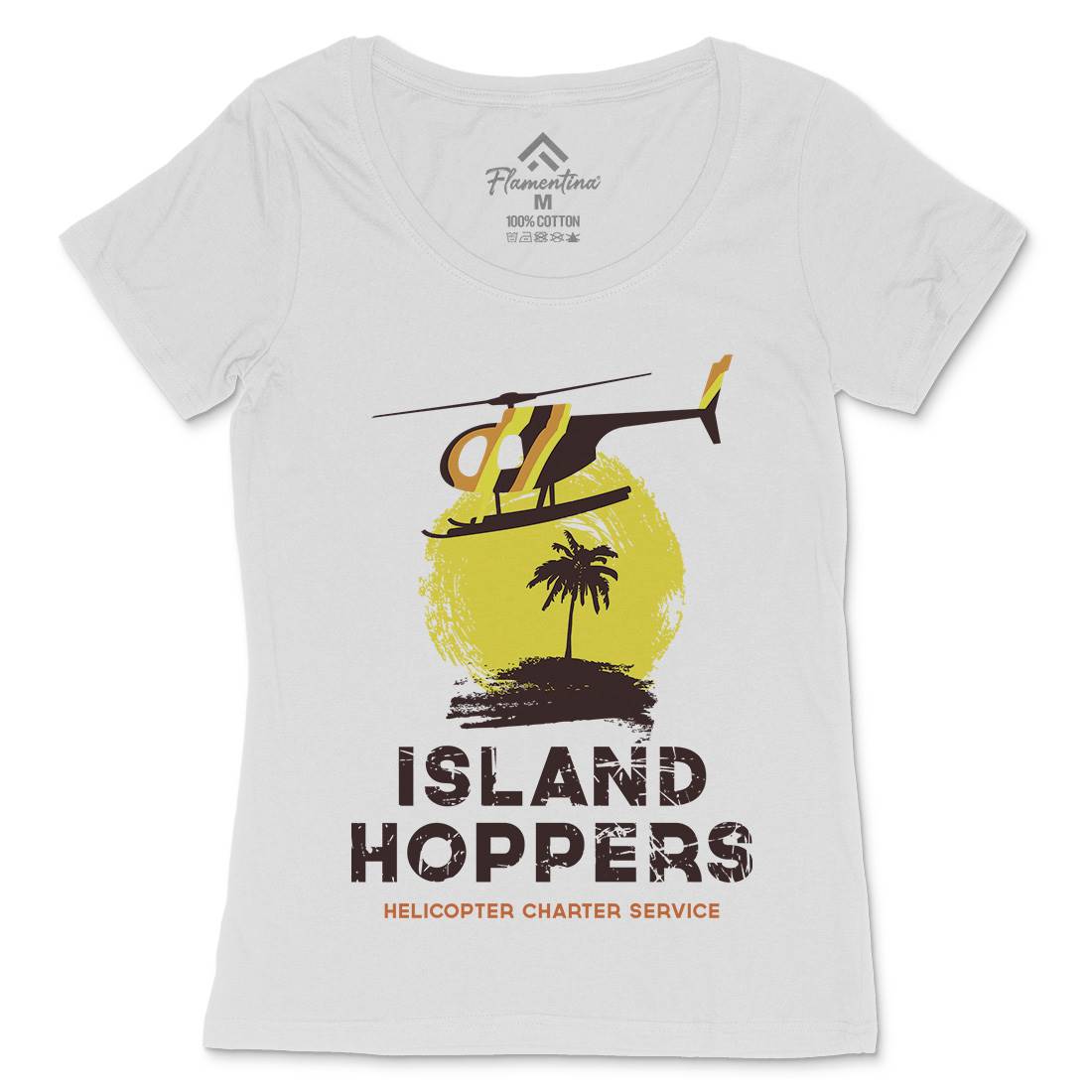 Island Hoppers Womens Scoop Neck T-Shirt Vehicles D117
