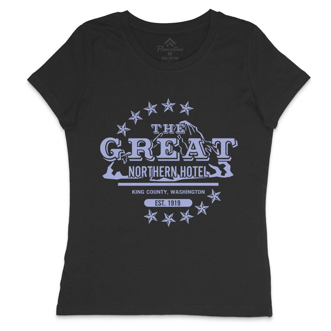 Great Northern Hotel Womens Crew Neck T-Shirt Horror D118