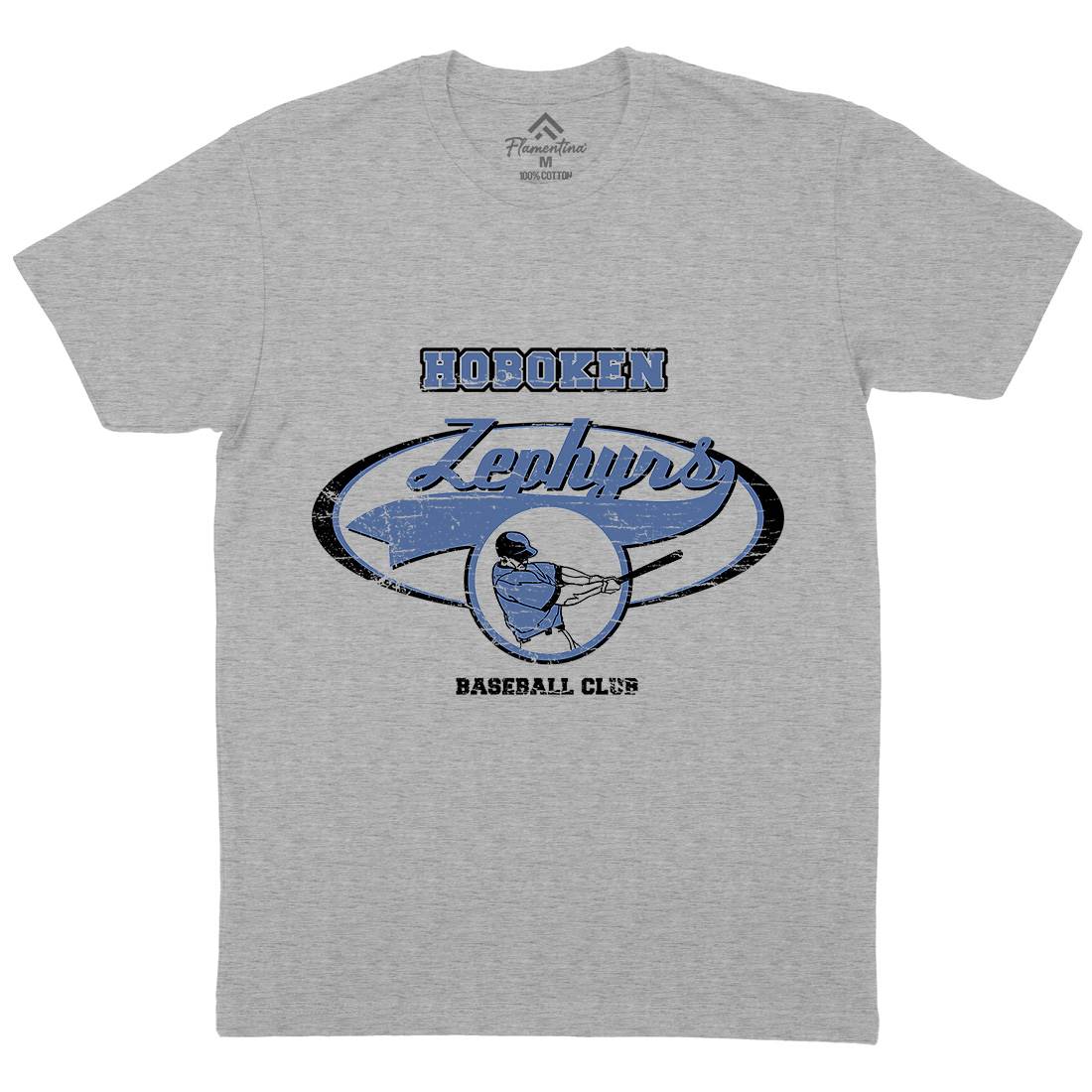 Hoboken Zephyrs Mens Organic Crew Neck T-Shirt Sport D119