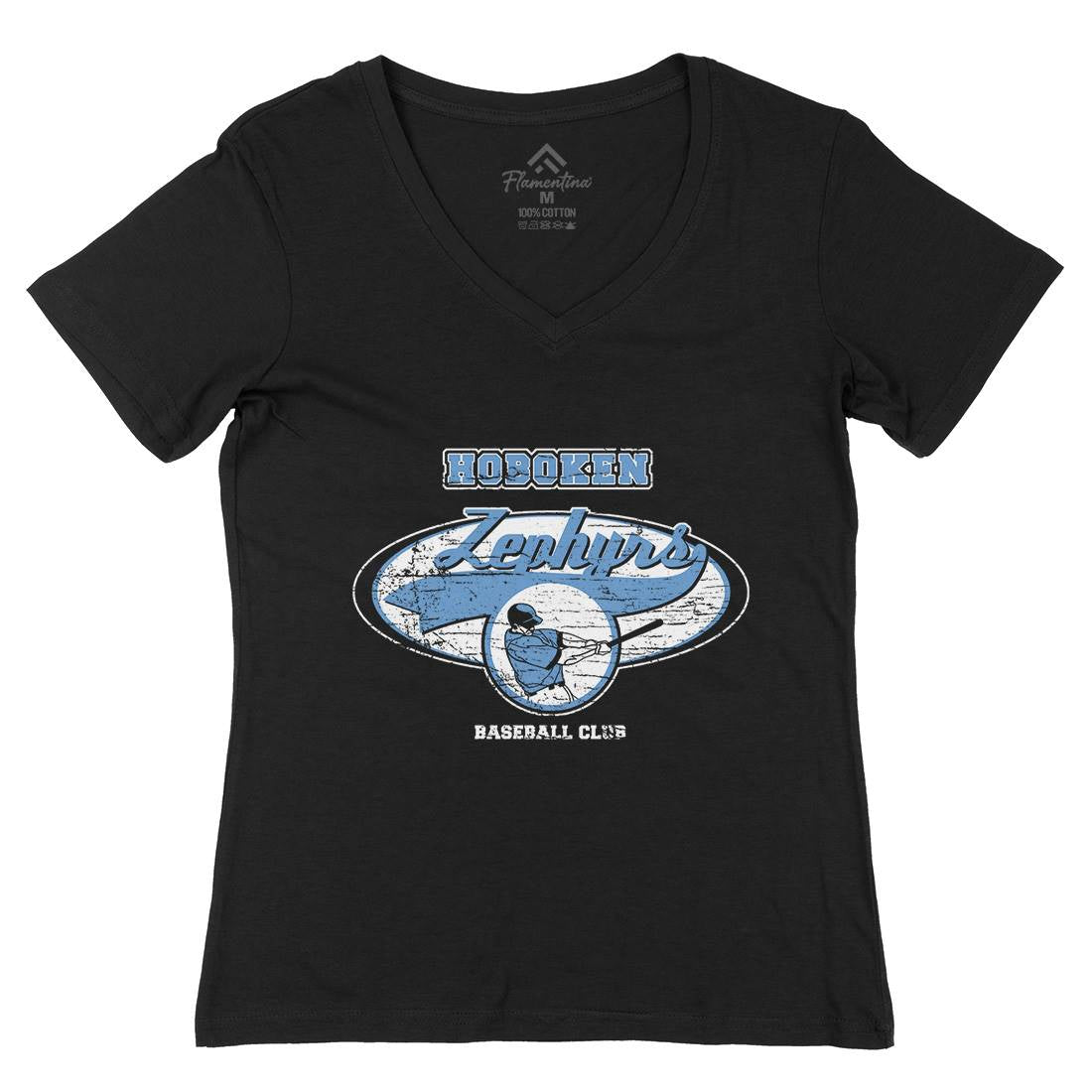 Hoboken Zephyrs Womens Organic V-Neck T-Shirt Sport D119