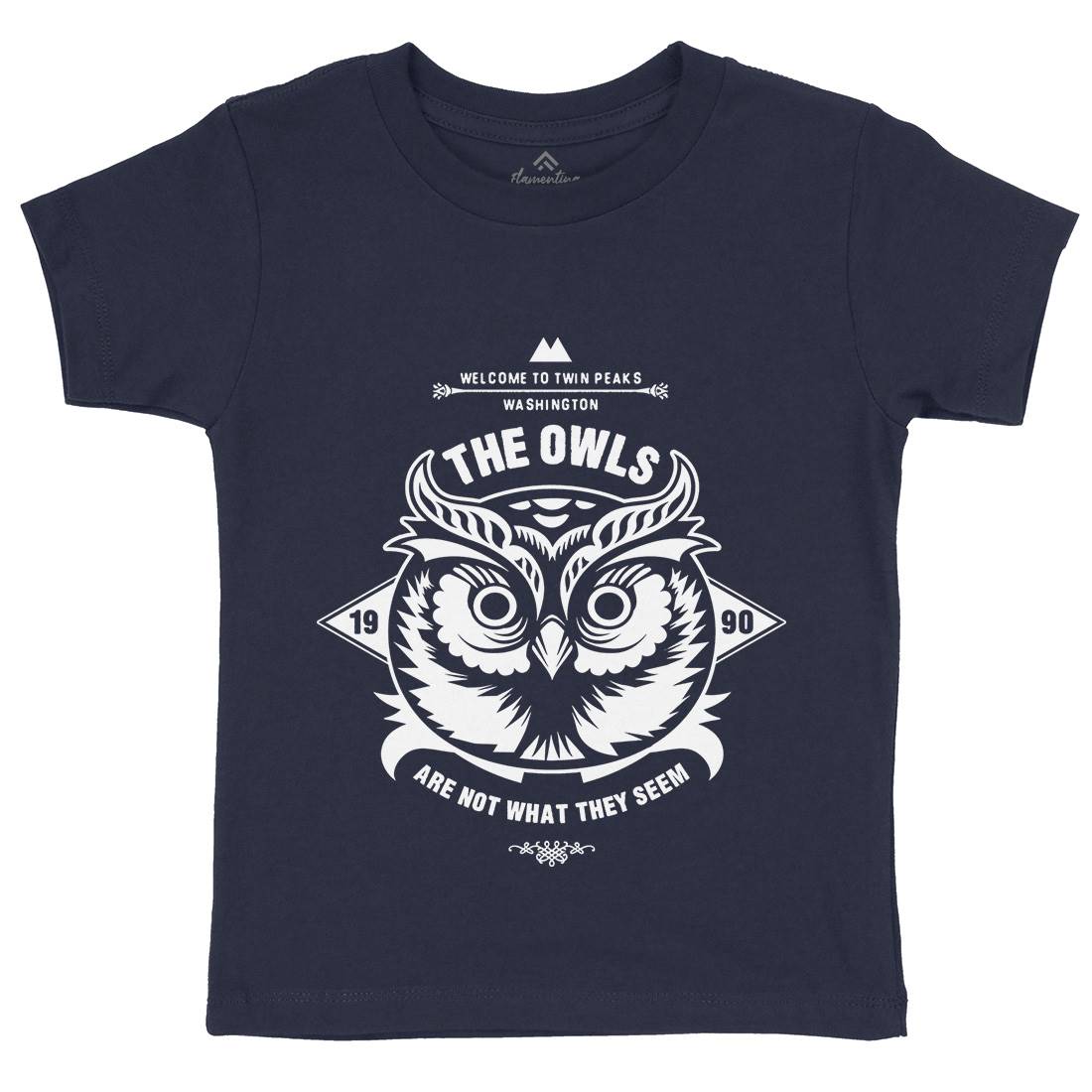The Owls Kids Organic Crew Neck T-Shirt Animals D120