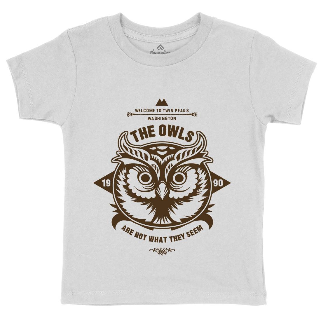 The Owls Kids Organic Crew Neck T-Shirt Animals D120