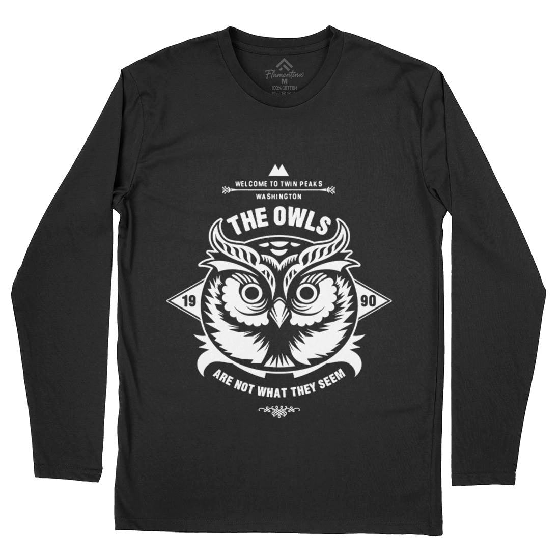 The Owls Mens Long Sleeve T-Shirt Animals D120