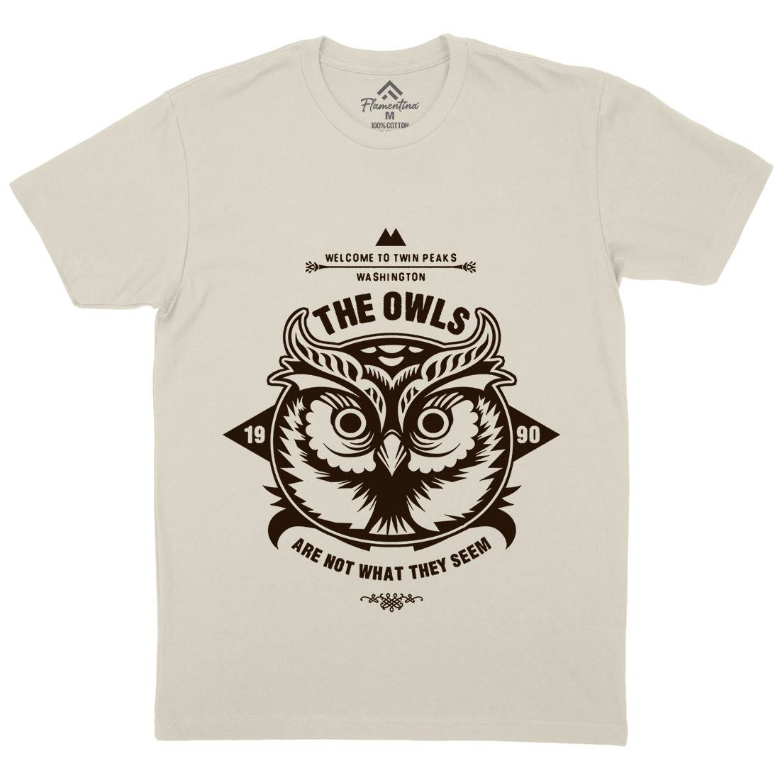 The Owls Mens Organic Crew Neck T-Shirt Animals D120