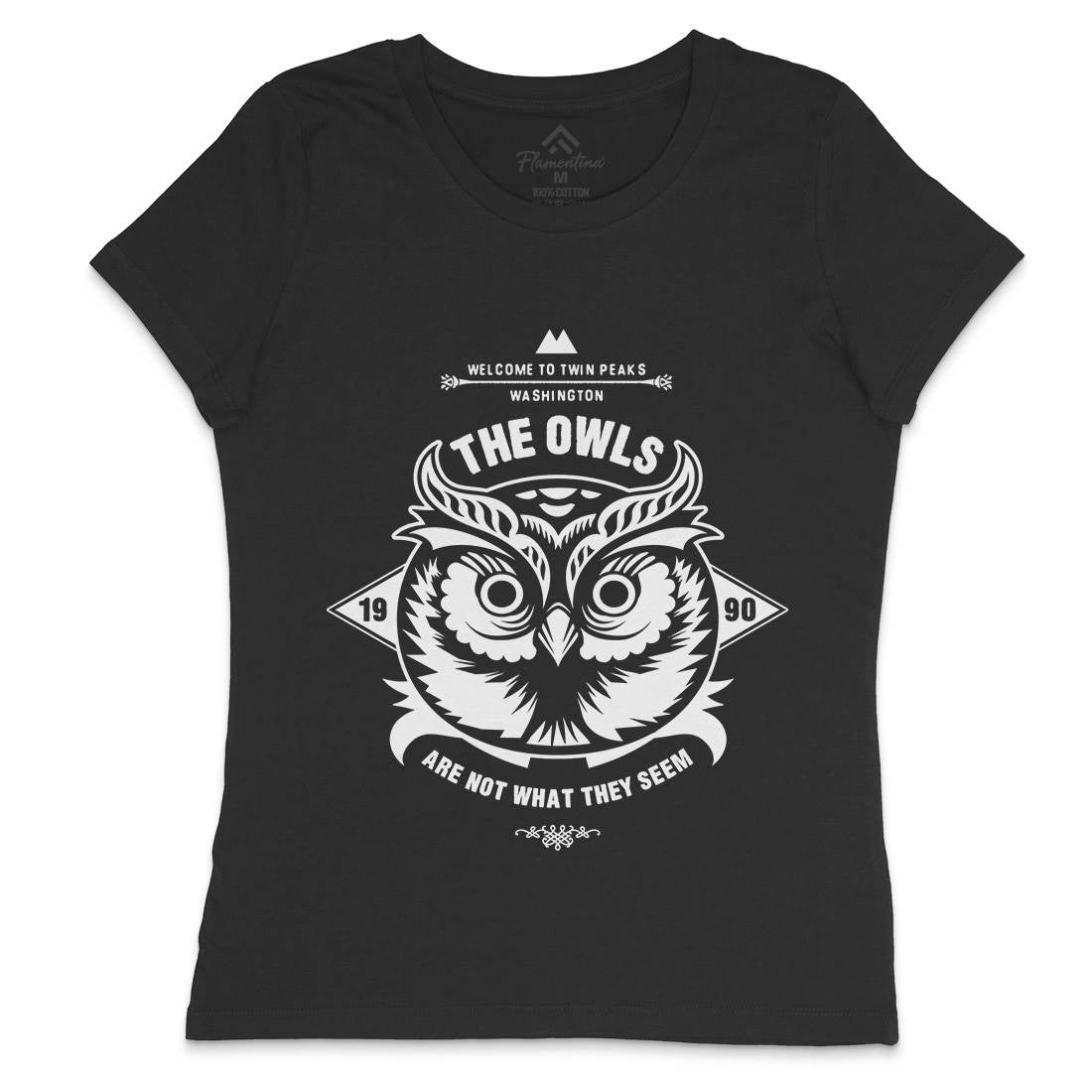 The Owls Womens Crew Neck T-Shirt Animals D120