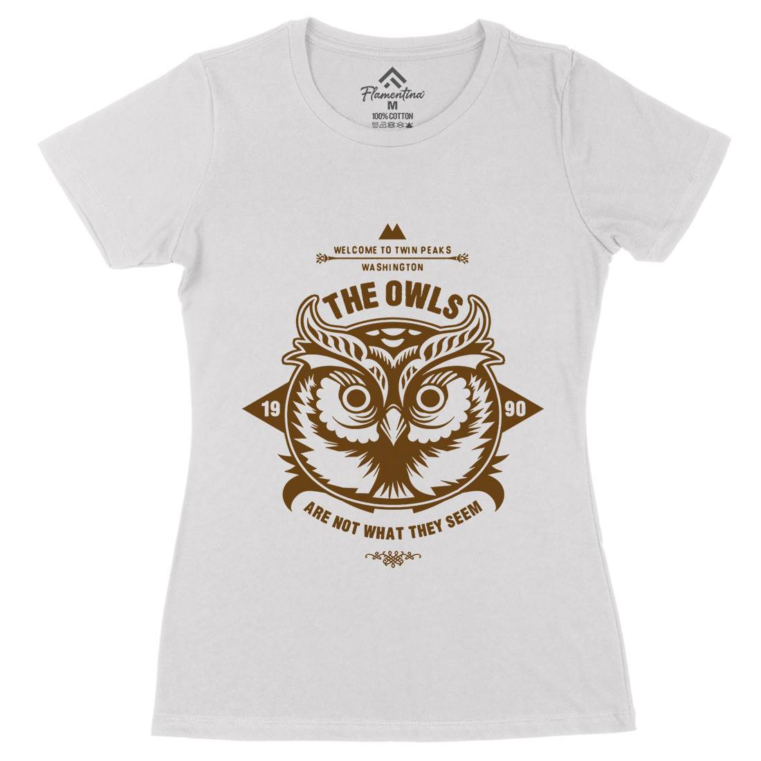 The Owls Womens Organic Crew Neck T-Shirt Animals D120