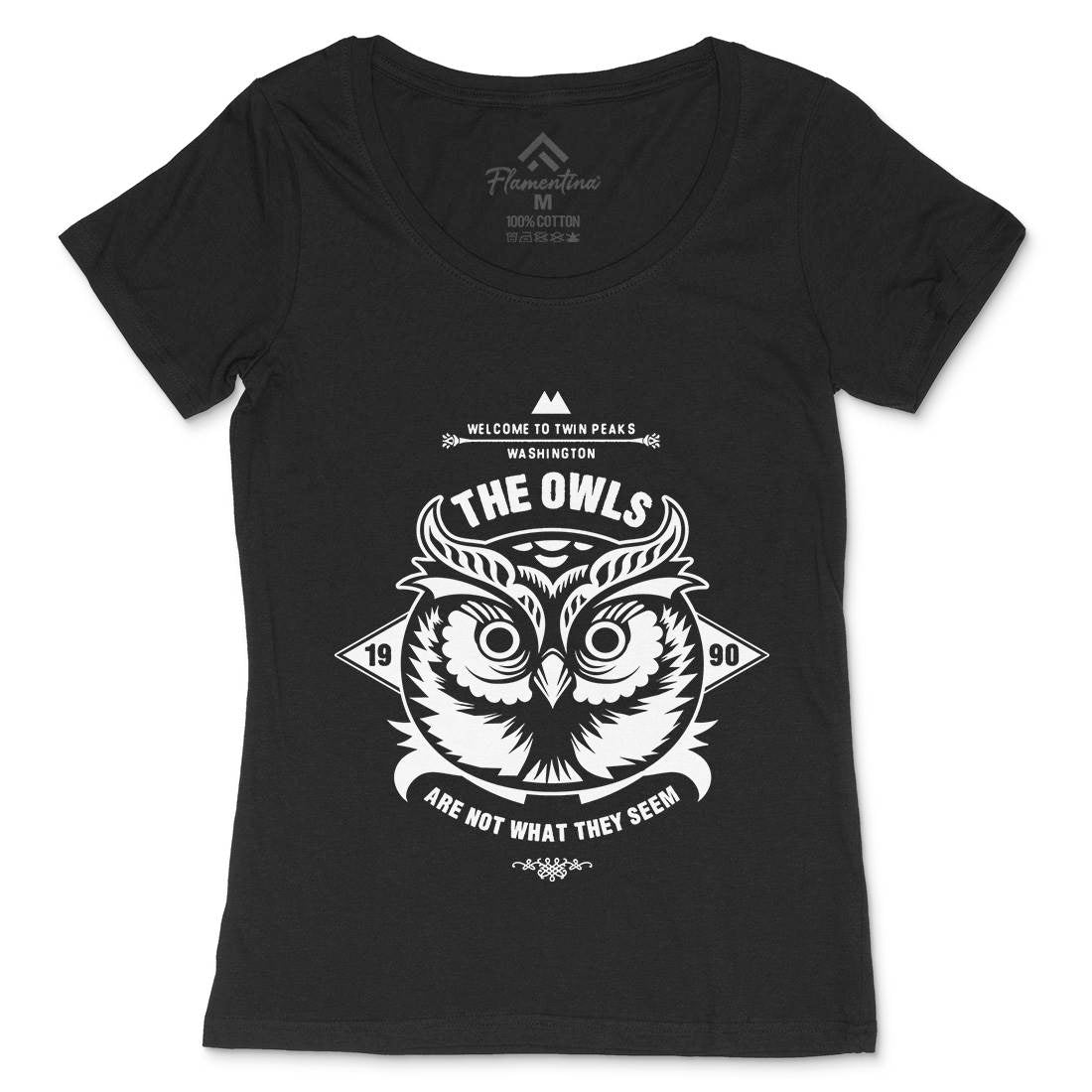 The Owls Womens Scoop Neck T-Shirt Animals D120