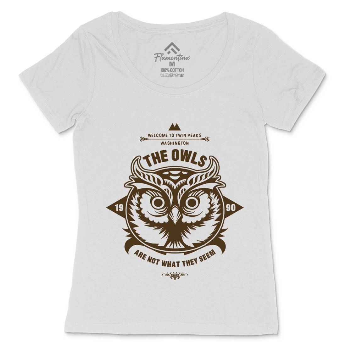 The Owls Womens Scoop Neck T-Shirt Animals D120