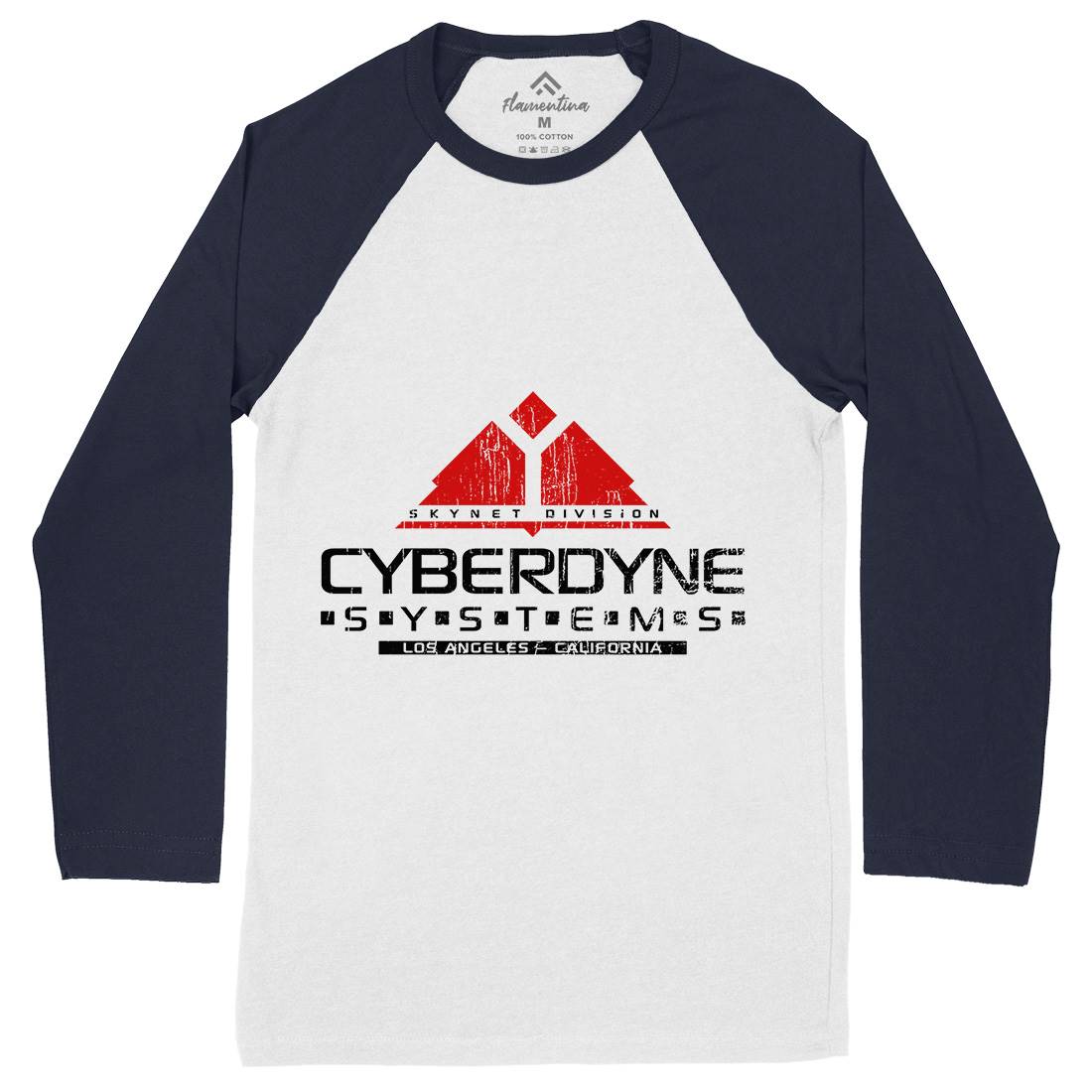 Cyberdyne Systems Mens Long Sleeve Baseball T-Shirt Space D122