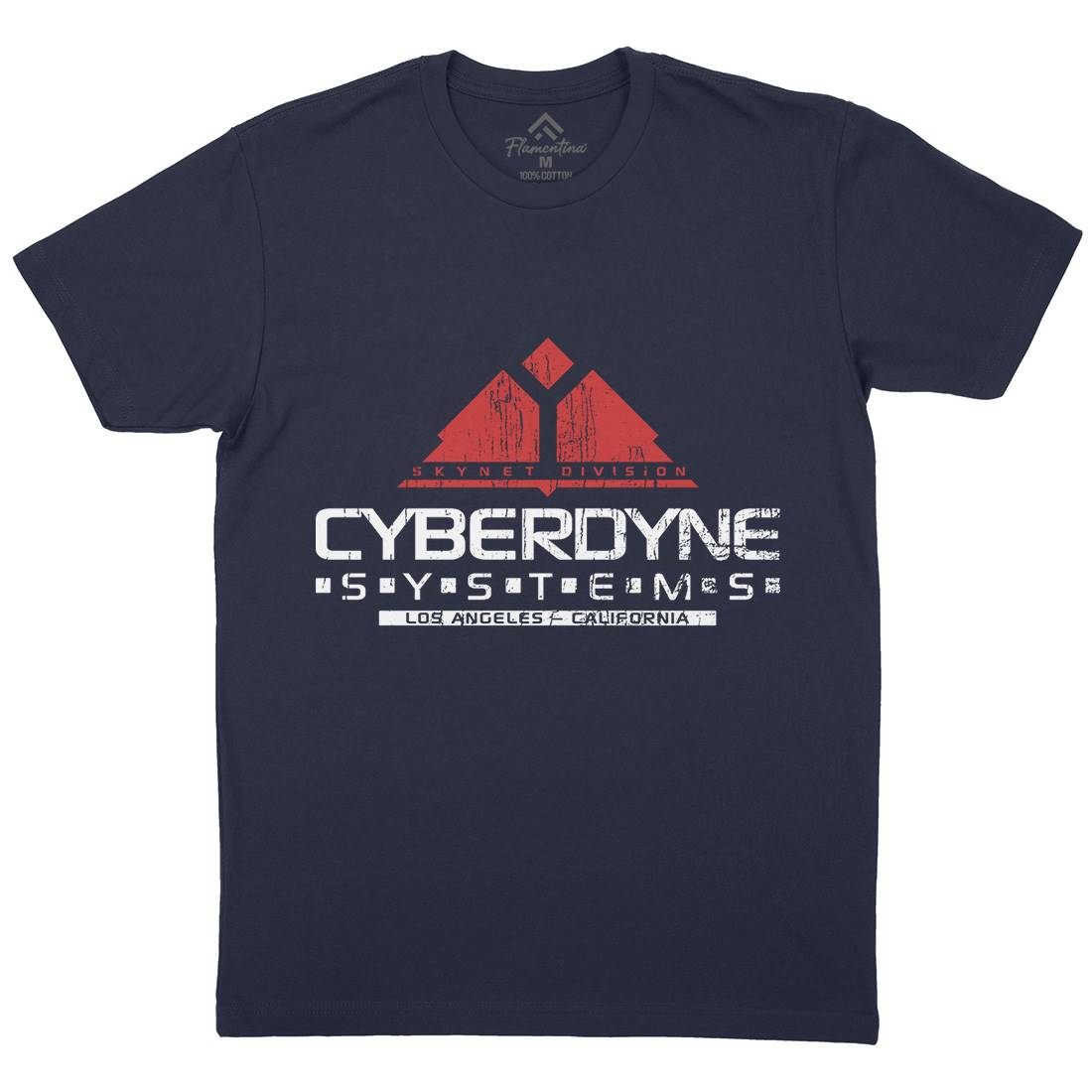 Cyberdyne Systems Mens Crew Neck T-Shirt Space D122