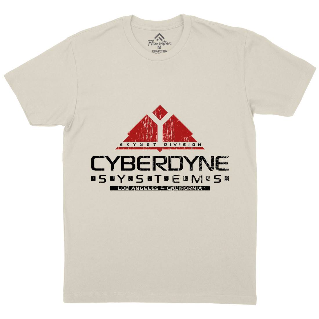 Cyberdyne Systems Mens Organic Crew Neck T-Shirt Space D122