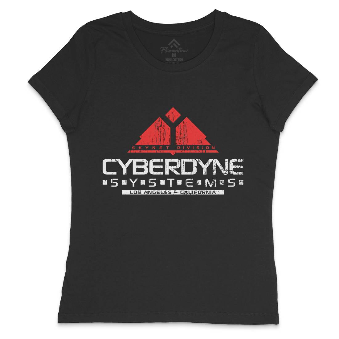 Cyberdyne Systems Womens Crew Neck T-Shirt Space D122
