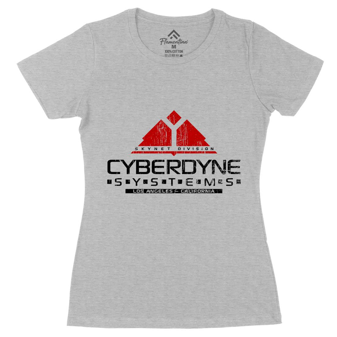 Cyberdyne Systems Womens Organic Crew Neck T-Shirt Space D122
