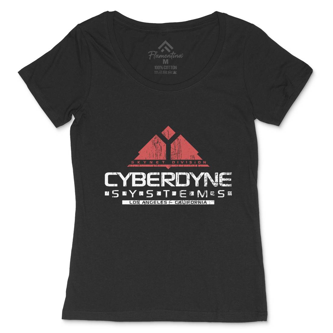 Cyberdyne Systems Womens Scoop Neck T-Shirt Space D122