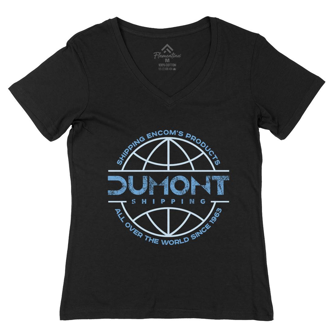 Dumont Shipping Womens Organic V-Neck T-Shirt Space D123