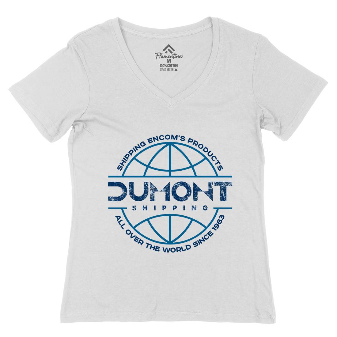 Dumont Shipping Womens Organic V-Neck T-Shirt Space D123