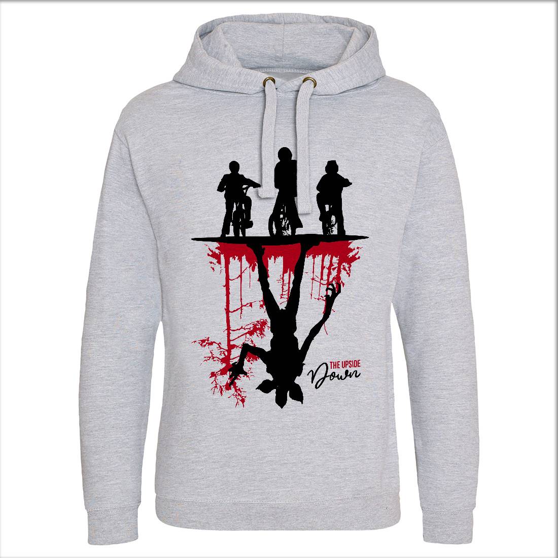 Upside Down Mens Hoodie Without Pocket Horror D124