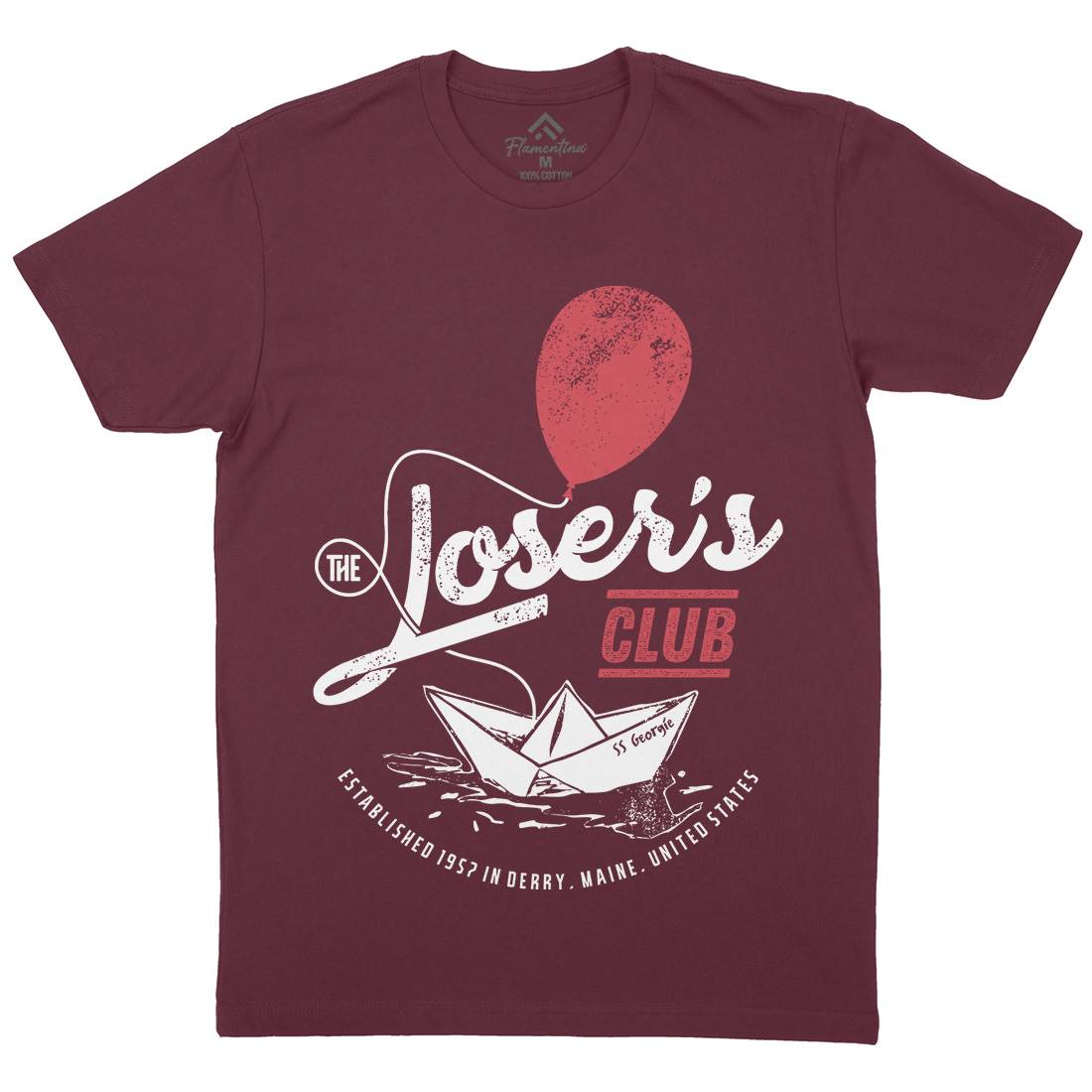 Losers Club Mens Organic Crew Neck T-Shirt Horror D125